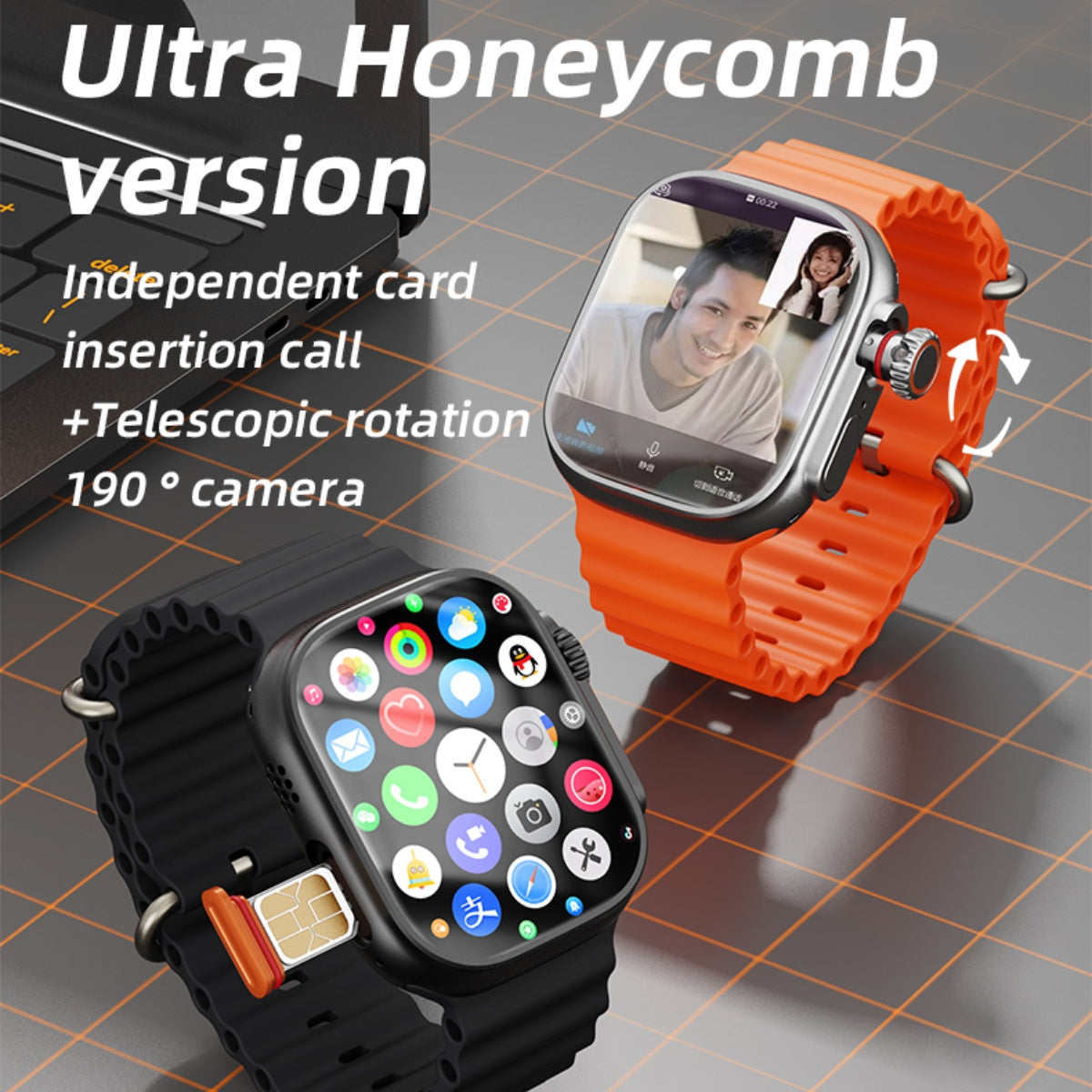 Reloj Android Vwar S9 ULTRA 4G: pantalla AMOLED, cámara retráctil, 2G RAM 32G ROM