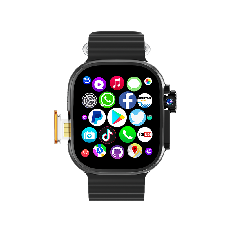 VWAR DW100 Pro Android Smart Watch 4G Network with Fingerpint Unlock, Pop-up Camera, GPS, WIFI 49mm Size