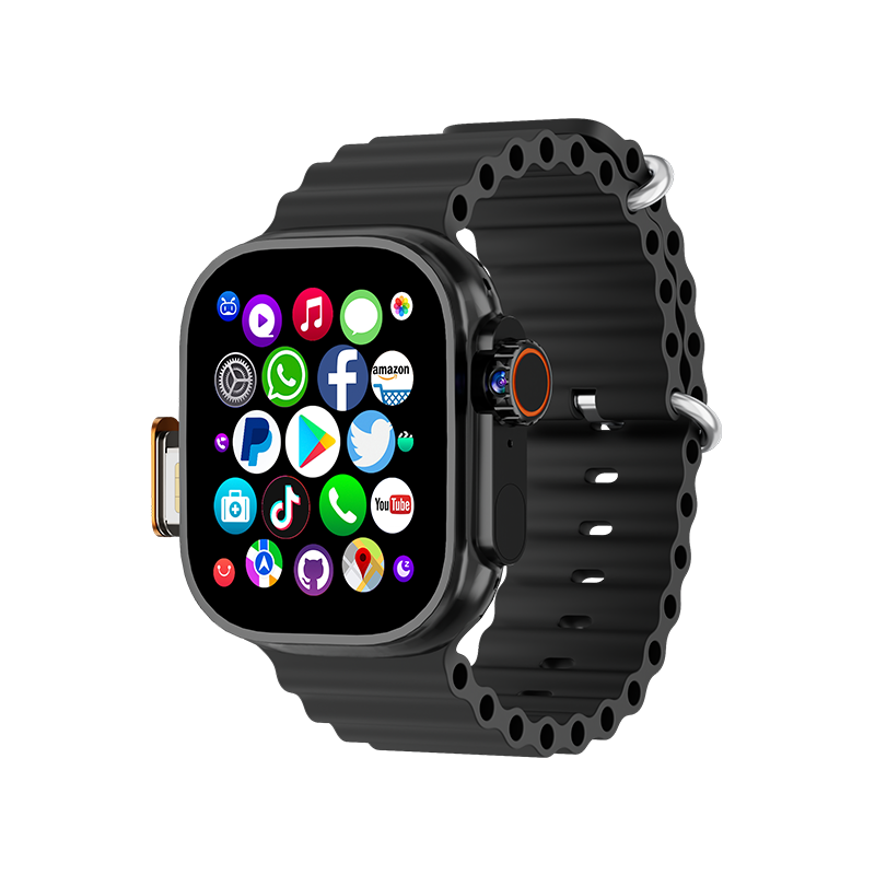 VWAR DW100 Pro Android Smart Watch 4G Network with Fingerpint Unlock, Pop-up Camera, GPS, WIFI 49mm Size