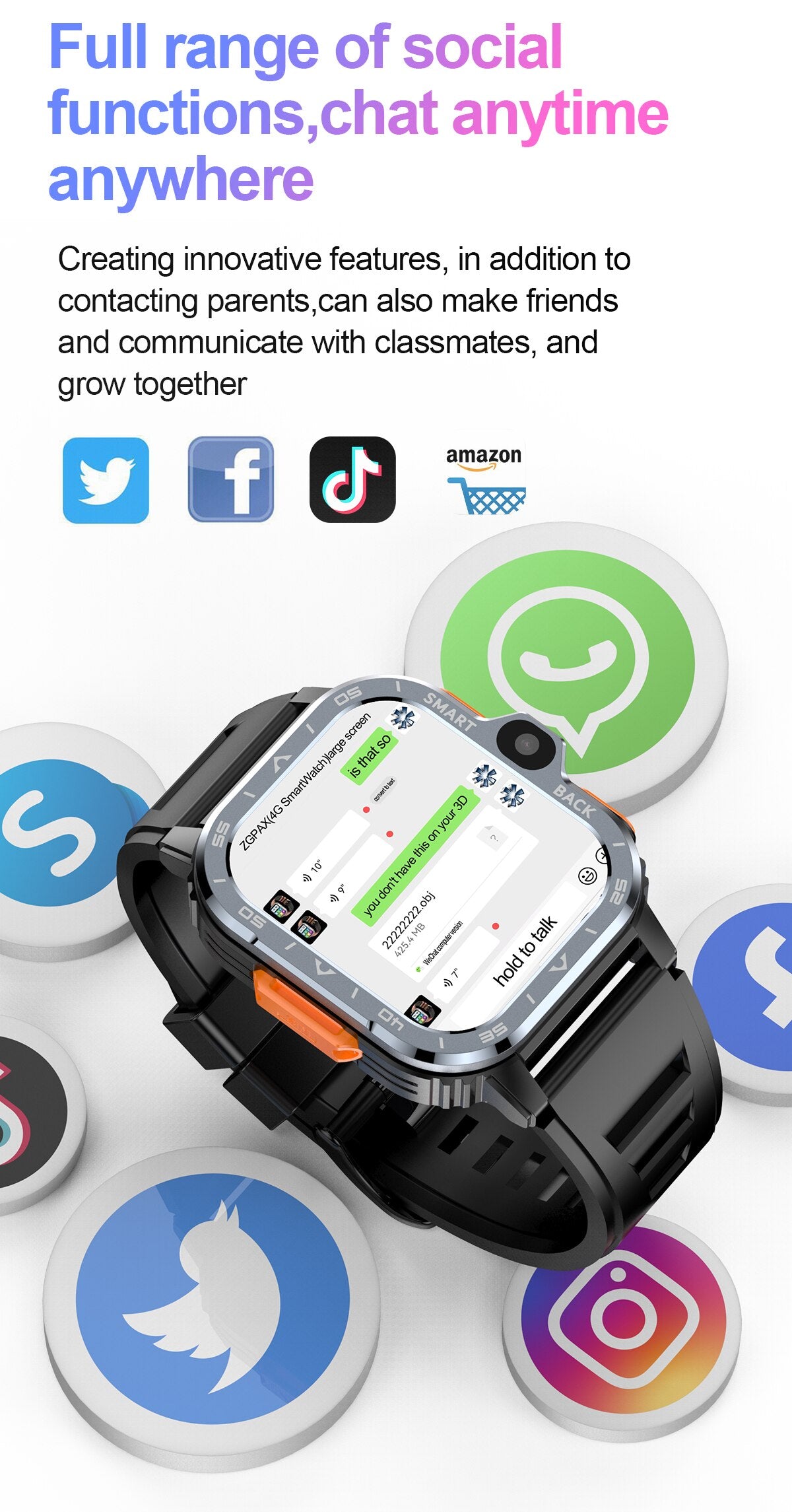 Reloj inteligente Android 4G para hombres con tarjeta SIM Wifi cámara Dual Google Play GPS reloj inteligente 2,03 pulgadas 800mAh relojes NFC de ritmo cardíaco