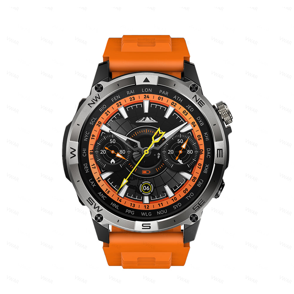 VWAR ACE Smart Watch for Men Built-in GPS Compass Altitude| AMOLED Always-on Display| Bluetooth Call