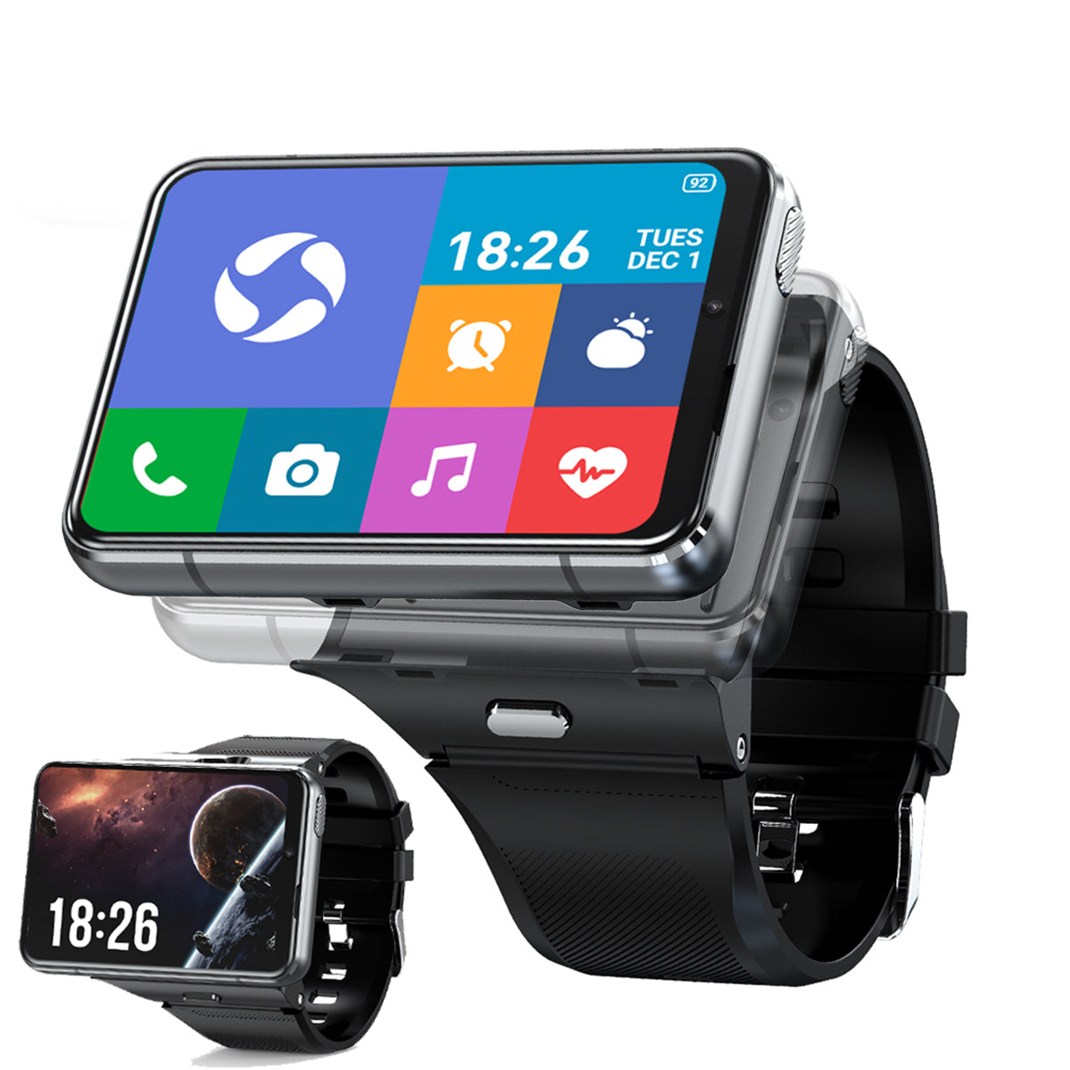 VWAR Nebula X Pro Smart Phone Watch: 4G LTE Android 1300W Dual