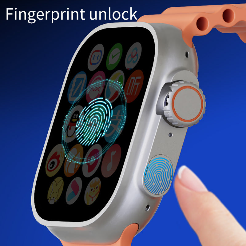 VWAR DW100 Pro Android Smart Watch 4G Network with Fingerpint Unlock, Pop-up Camera, GPS, WIFI 49mm Size