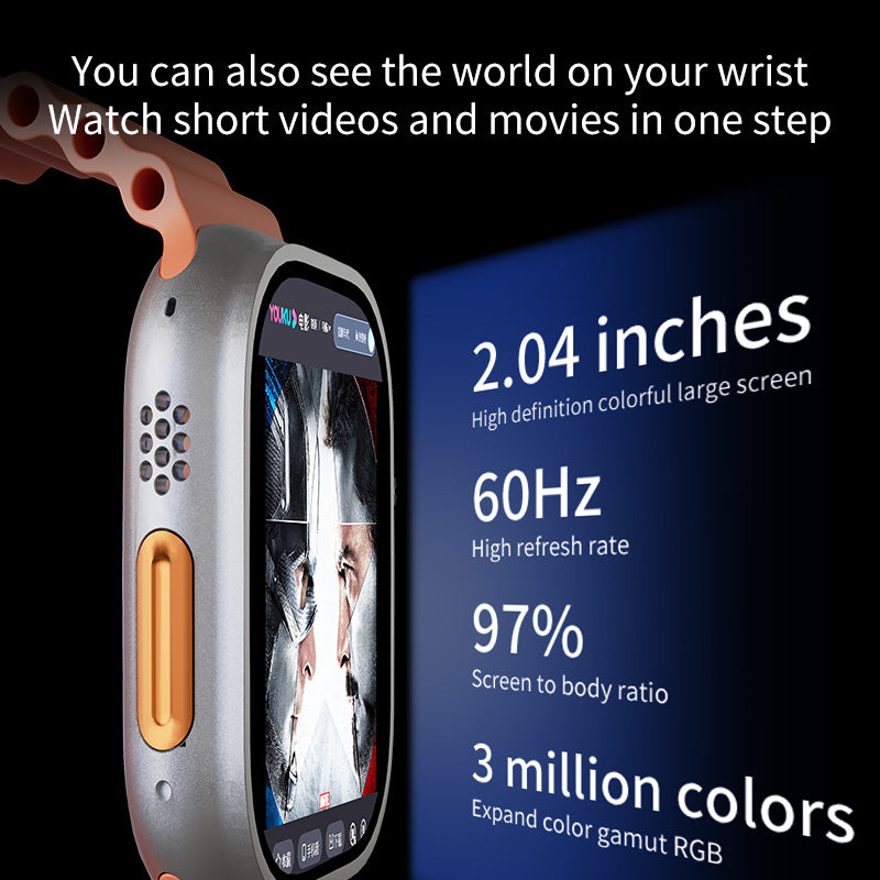 VWAR DW100 Pro Android Smart Watch 4G Network with Fingerpint Unlock, Pop-up Camera, GPS, WIFI 49mm Size