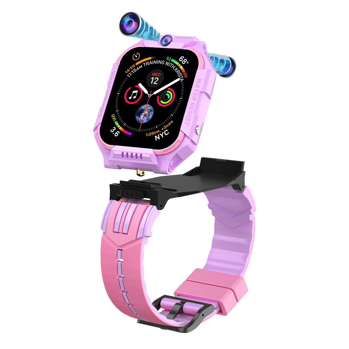 VWAR K10 Kids Smartwatch with 4G LTE Android System, dual cameras, GPS tracking, video calls