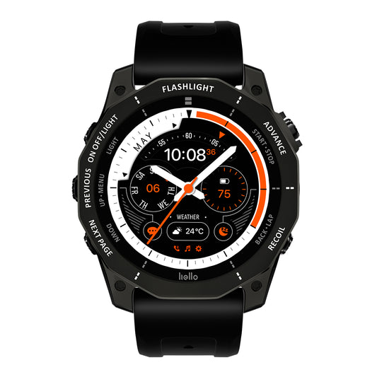 VWAR GT Pro Smart Watch 51mm Built-in Dual GPS, Flashlight, NFC, 3ATM Waterproof Men's Sports Fitness Tracker