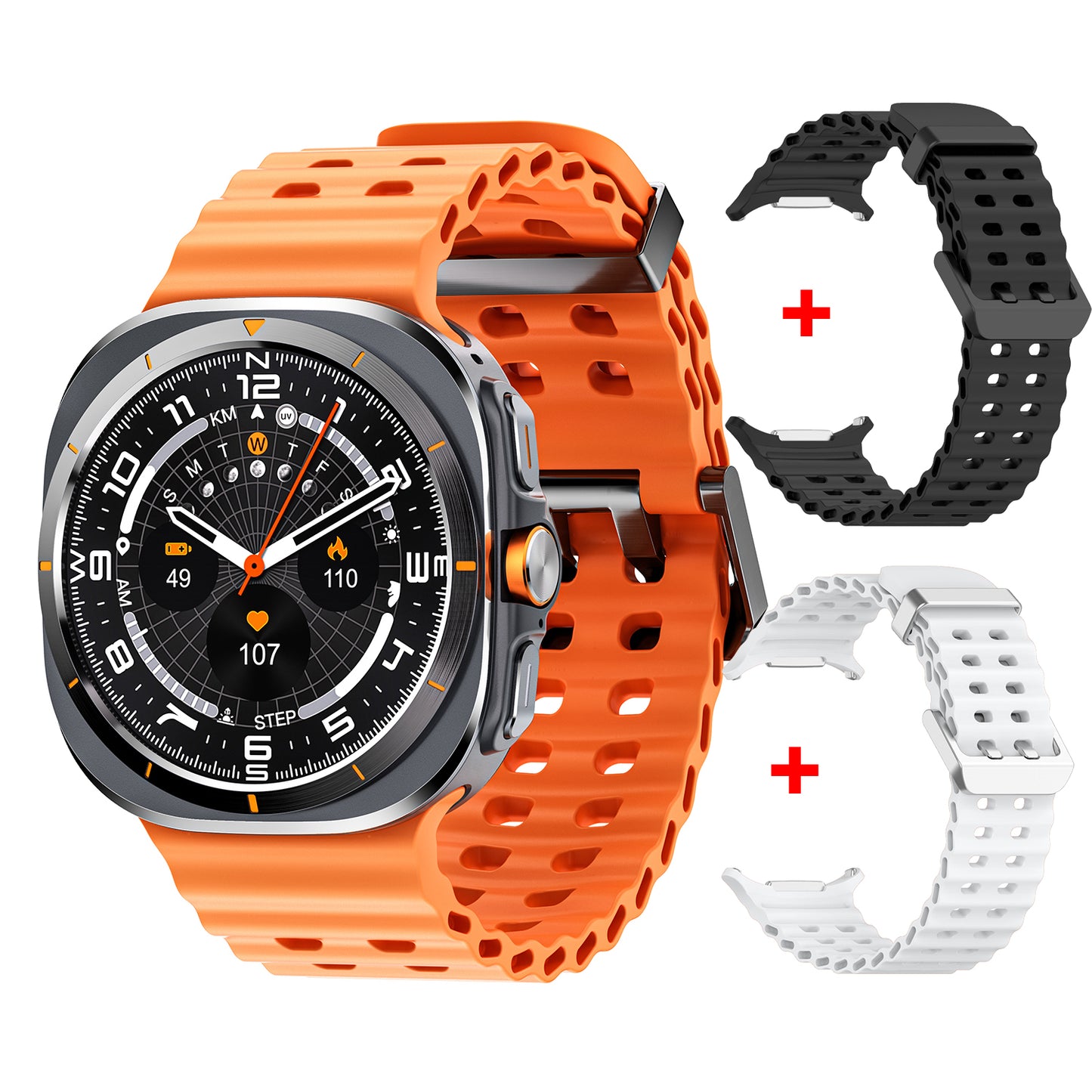 VWAR Ultra 7 Pro (GPS) Smartwatch 47mm - 3ATM Water Resistance, AI Features, Bluetooth Calling, Fitness Tracking