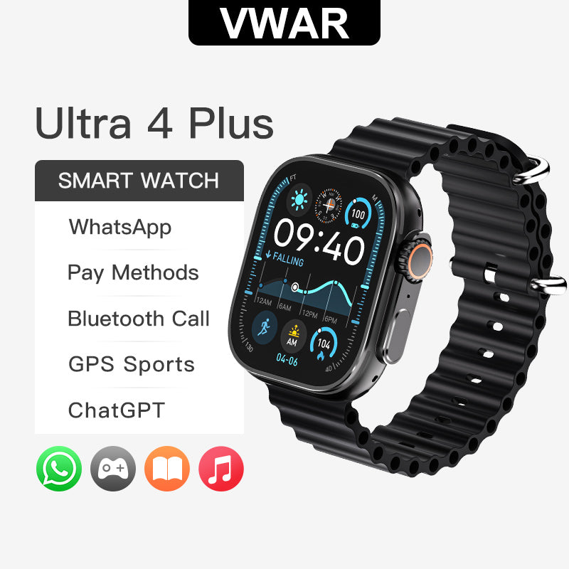 VWAR AI Ultra 4 49mm Smart Watch support WhatsApp Reply, Voice Assistant, ChatGPT 2025 NEW