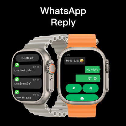 VWAR AI Ultra 5 49mm Smart Watch | WhatsApp Reply, Voice Assistant, ChatGPT, 3ATM Waterproof