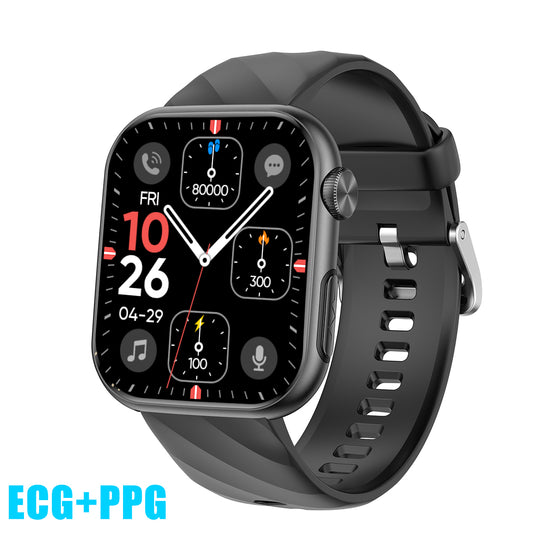 Vwar Fit3 Pro Health Smartwatch ECG+PPG, Body Temperature, Non-invasive Blood Glucose 1.97" AMOLED Screen