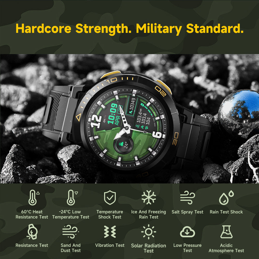 Vwar TANK Z1 Rugged Android Smart Watch IP68 Waterproof 4GB RAM 64GB ROM Titanium Bezel