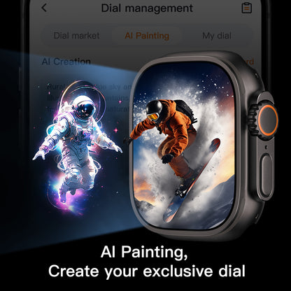 VWAR AI Ultra 5 49mm Smart Watch | WhatsApp Reply, Voice Assistant, ChatGPT, 3ATM Waterproof