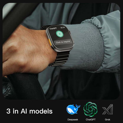 VWAR AI Ultra 5 49mm Smart Watch | WhatsApp Reply, Voice Assistant, ChatGPT, 3ATM Waterproof