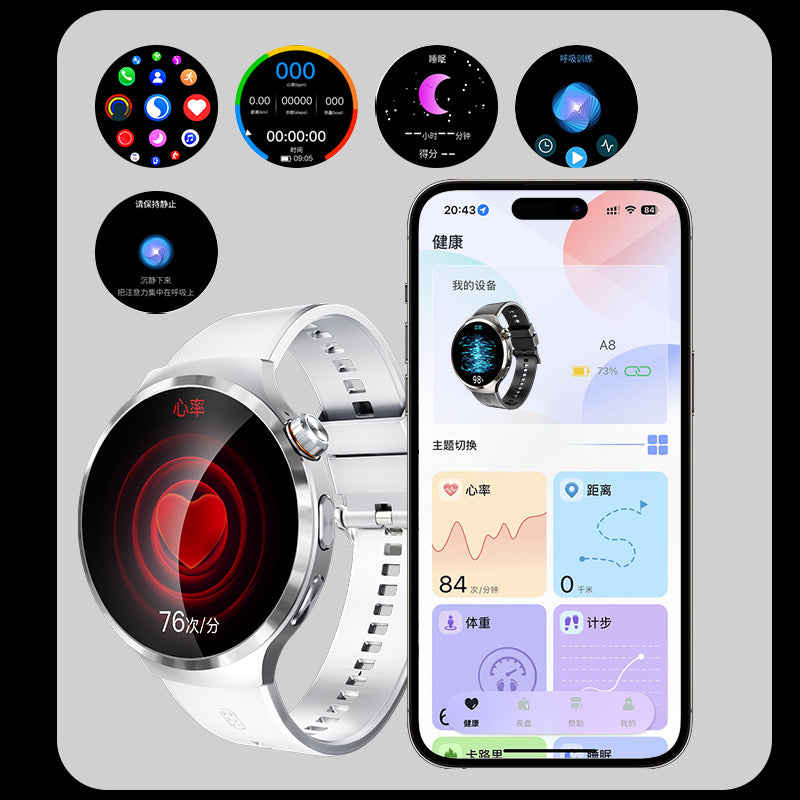 VWAR Core5 4G LTE Smart Watch- Android 13/Bluetooth Dual System, Dual Camera, 1.75" AMOLED Screen