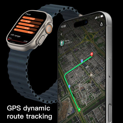 VWAR AI Ultra 5 49mm Smart Watch | WhatsApp Reply, Voice Assistant, ChatGPT, 3ATM Waterproof