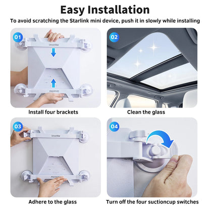 Portable for Starlink Mini Sunroof Suction Cup Mount for Suction Starlink Mini Mounting Kit for Car Sunroof/Rear Window/Front