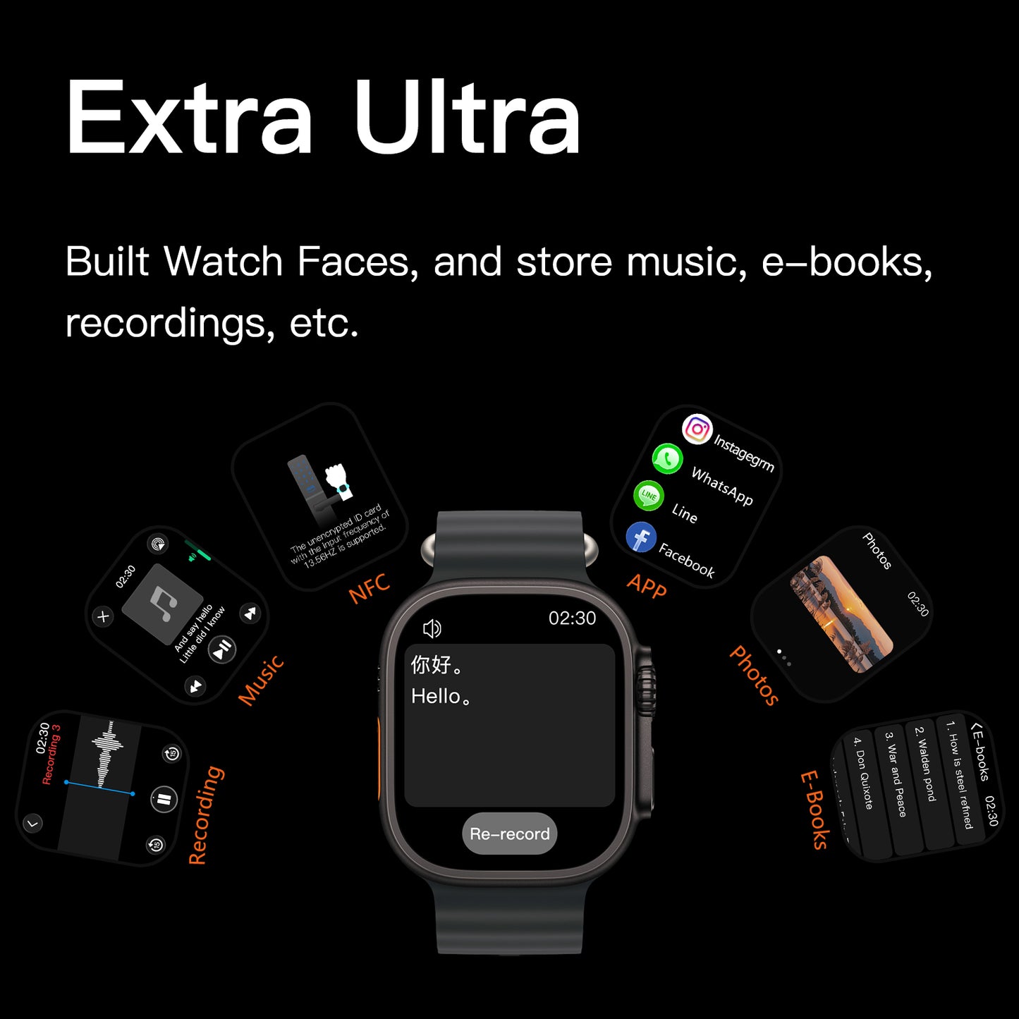 VWAR AI Ultra 5 49mm Smart Watch | WhatsApp Reply, Voice Assistant, ChatGPT, 3ATM Waterproof