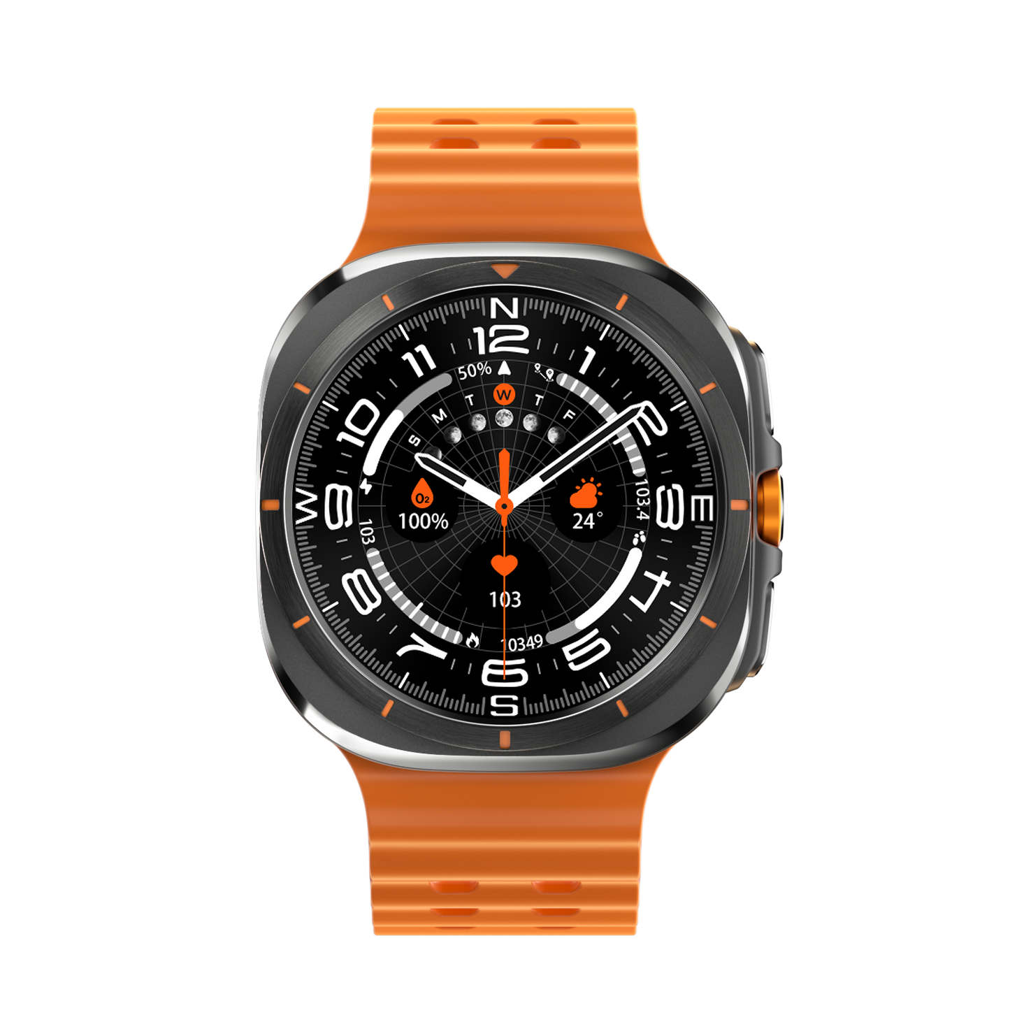 Vwar Watch 7 Ultra 47mm IP68 Waterproof Bluetooth Call Compass Smartwatch for Samsung Galaxy Android IOS