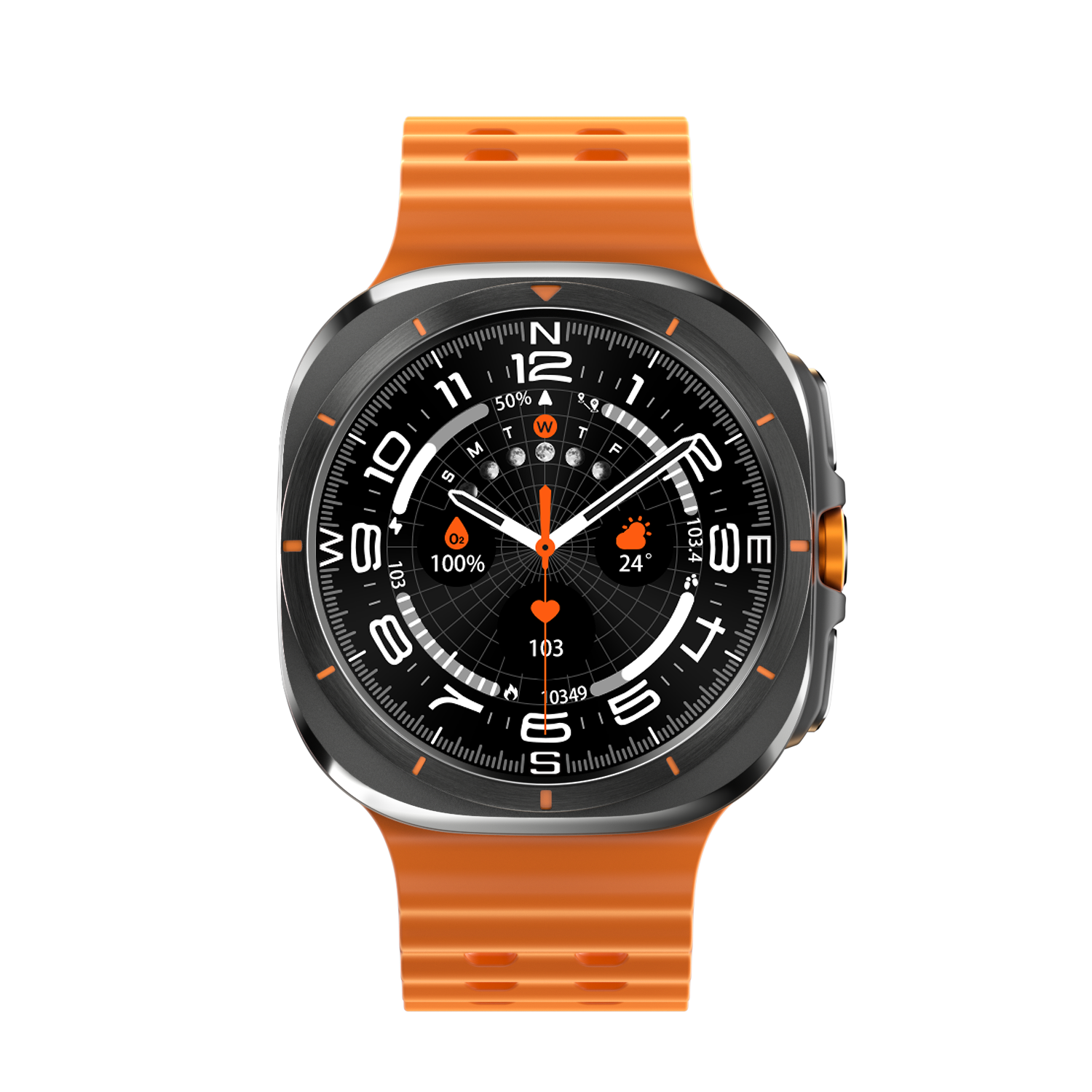 Vwar Watch 7 Ultra 47mm IP68 Waterproof Bluetooth Call Compass Smartwatch for Samsung Galaxy Android IOS