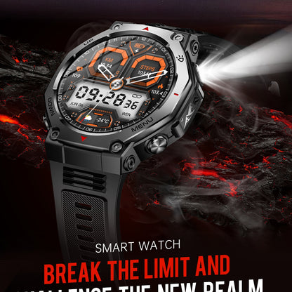 VWAR T-Rex Smart Watch with Flashlight & UV Light 5ATM Waterproof Bluetooth Call