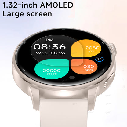 Vwar Lily 2 Women Smart Watch Built-in GPS 1.32" AMOLED Screen 30m Waterproof Bluetooth Call Fitness Watches