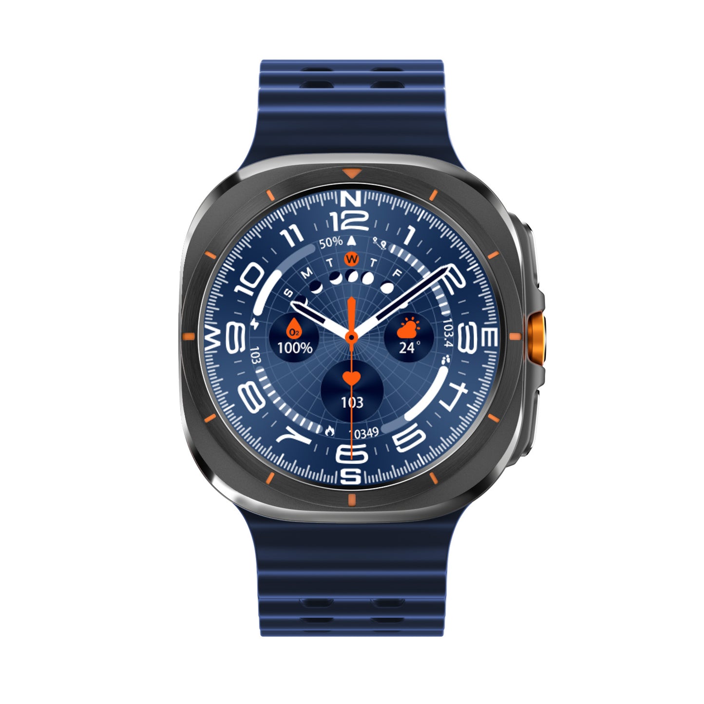 Vwar Watch 8 Ultra 47mm IP68 Waterproof Bluetooth Call Compass Smartwatch for Samsung Galaxy Android IOS