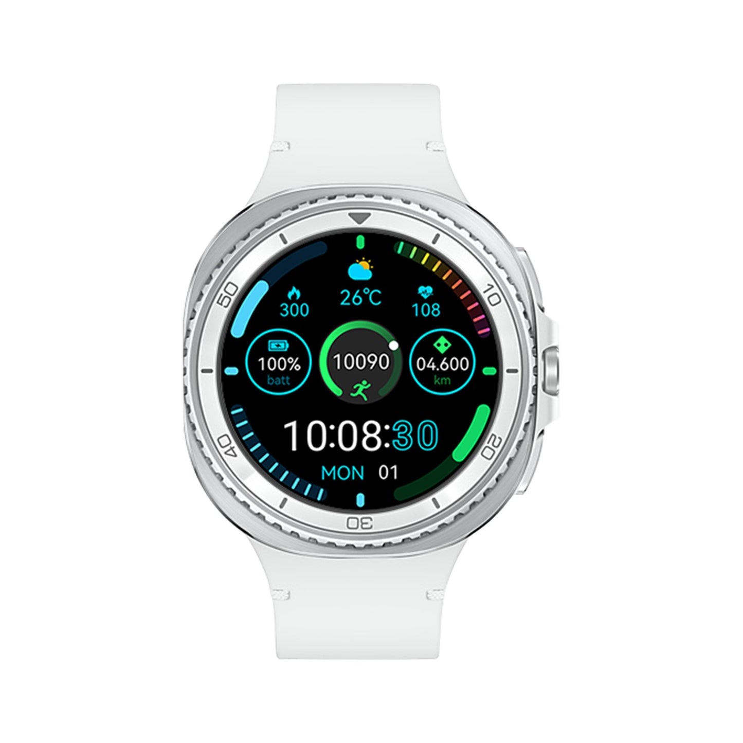 VWAR JS Watch 8 Plus Smart Watch 46mm with Rotating Bezel, 1GB Storage, 1.32" AMOLED