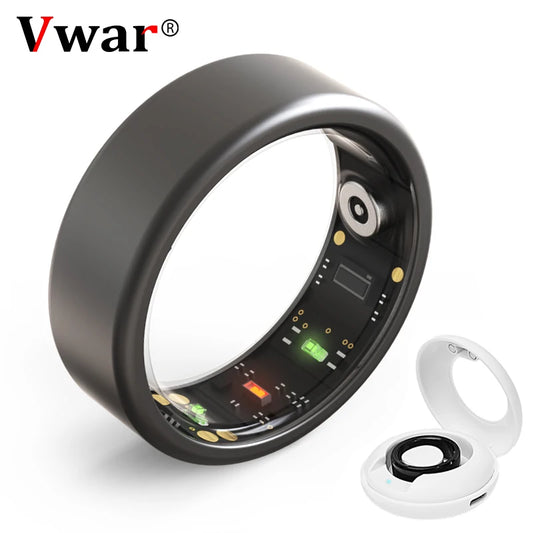 2024 NEW Nova Pro Smart Ring with Charger Box Titanium Steel Shell Health Monitoring IP68 Waterproof Multi-sport Modes