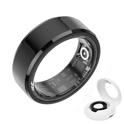 2024 NEW Nova Pro Smart Ring with Charger Box Titanium Steel Shell Health Monitoring IP68 Waterproof Multi-sport Modes