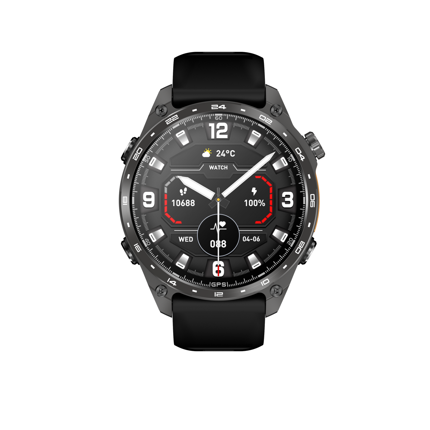 VWAR Alpha Ultra GPS Smart Watch Built-in Offline Map, 10 ATM Waterproof, 4GB Storage