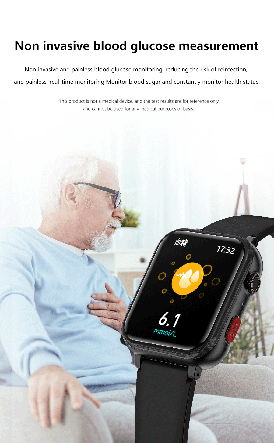 VWAR Elderly Smartwatch- Support SIM 4G Calling, SOS, GPS Positioning, health monitoring, and safety features.