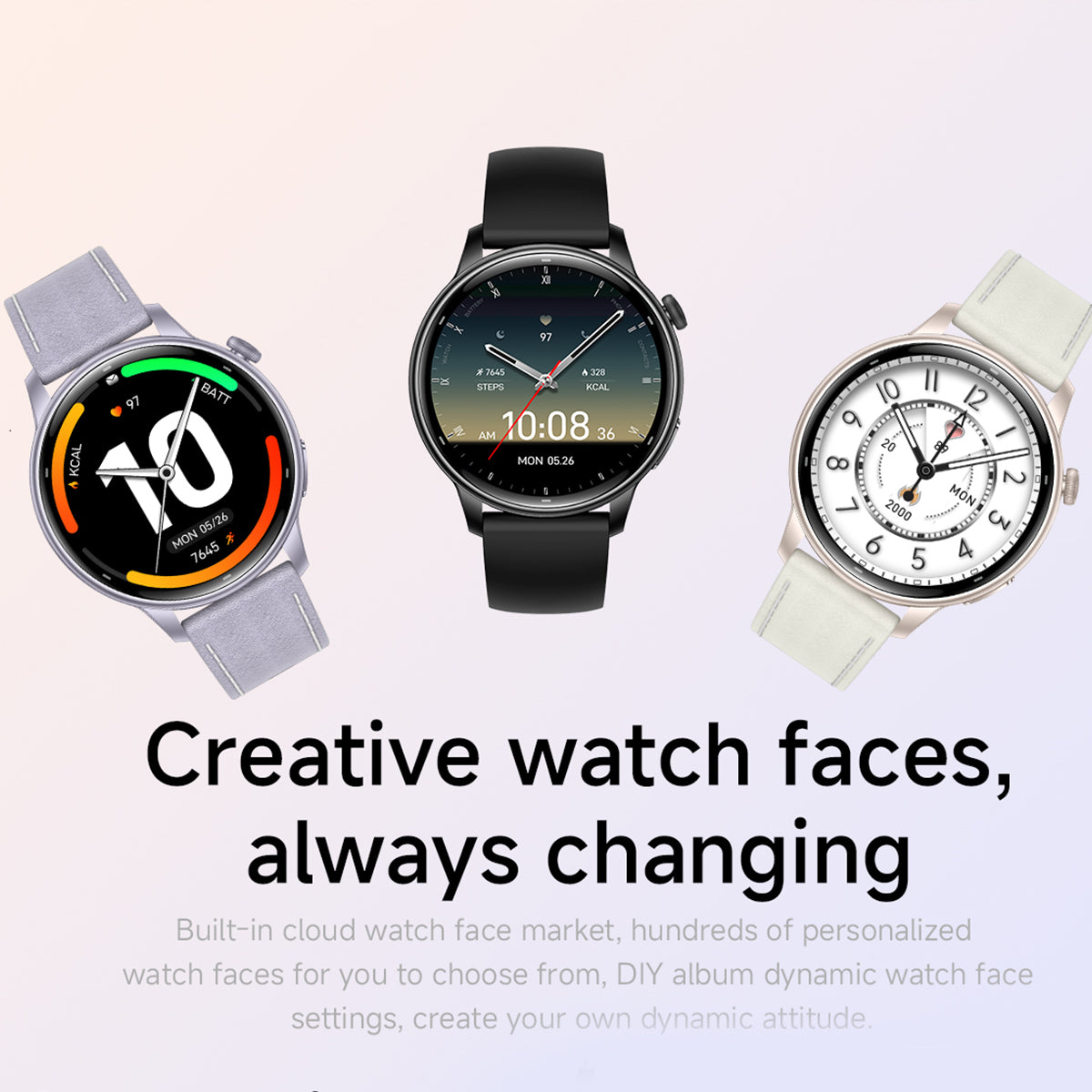 Vwar Lily 2 Women Smart Watch Built-in GPS 1.32" AMOLED Screen 30m Waterproof Bluetooth Call Fitness Watches