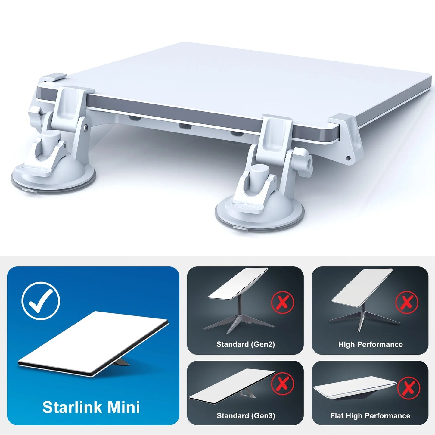 Portable for Starlink Mini Sunroof Suction Cup Mount for Suction Starlink Mini Mounting Kit for Car Sunroof/Rear Window/Front