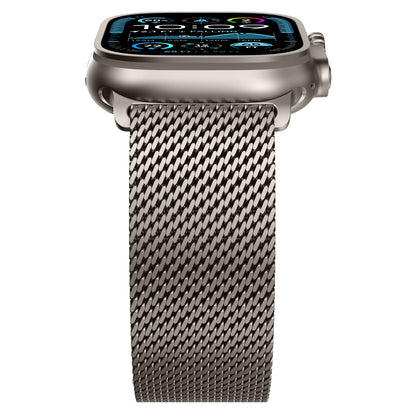 Stainless Steel Milanese Mesh Strap For Apple Watch Ultra 3 2 49mm Series 11 10 9 8 SE 46mm Parachute-style Buckle