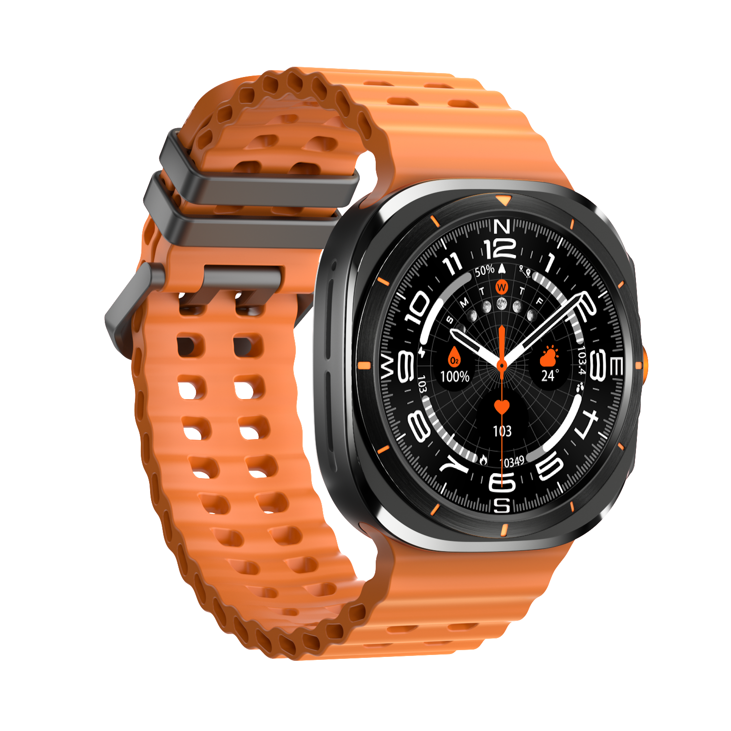 Vwar Watch 7 Ultra 47mm IP68 Waterproof Bluetooth Call Compass Smartwatch for Samsung Galaxy Android IOS