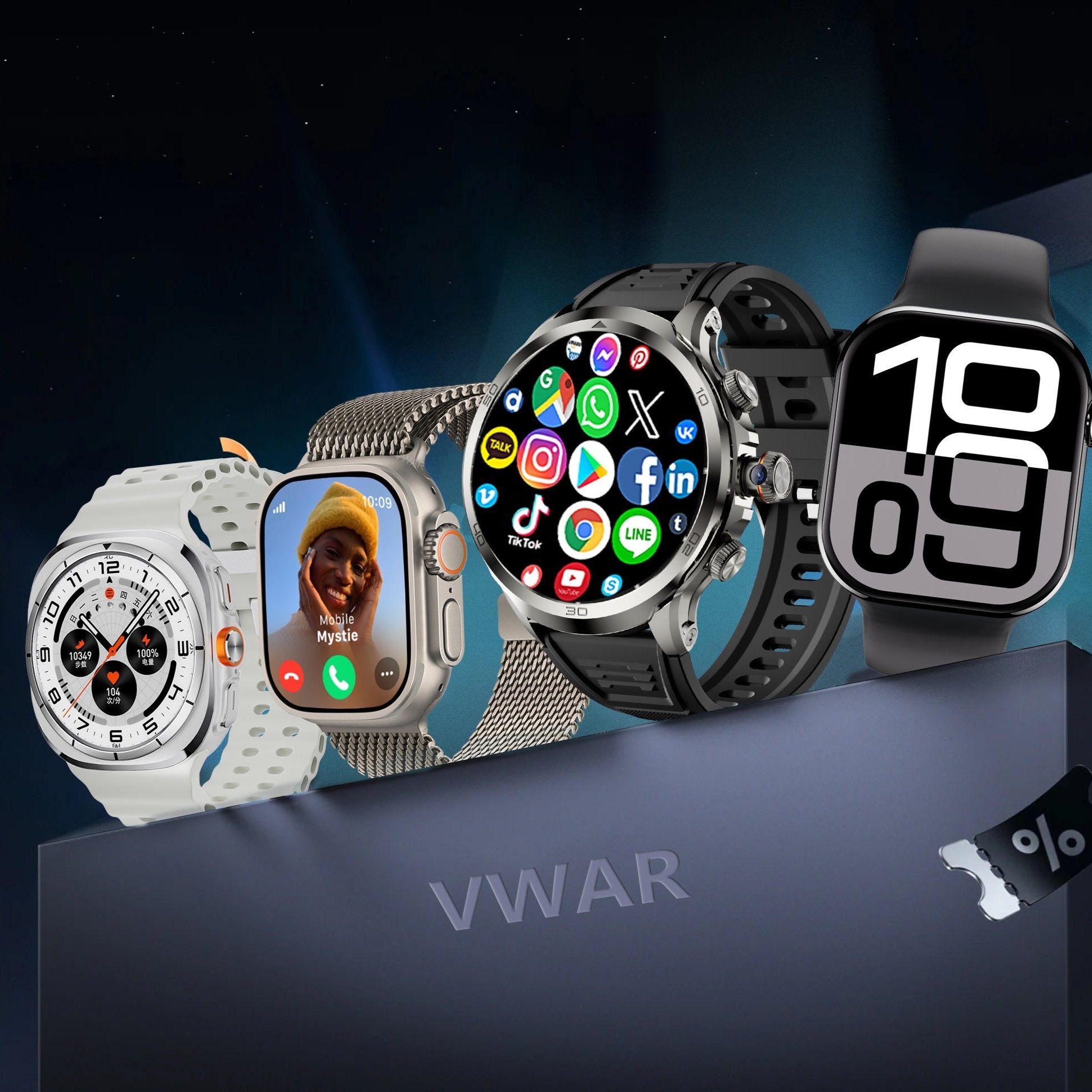 VWAR Smart Watch - Premium 4G Android & Bluetooth Sports Smartwatches – vwar