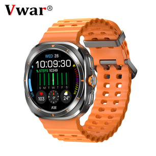 Vwar Watch 7 Ultra 47mm IP68 Waterproof Bluetooth Call Compass Smartwatch for Samsung Galaxy Android IOS