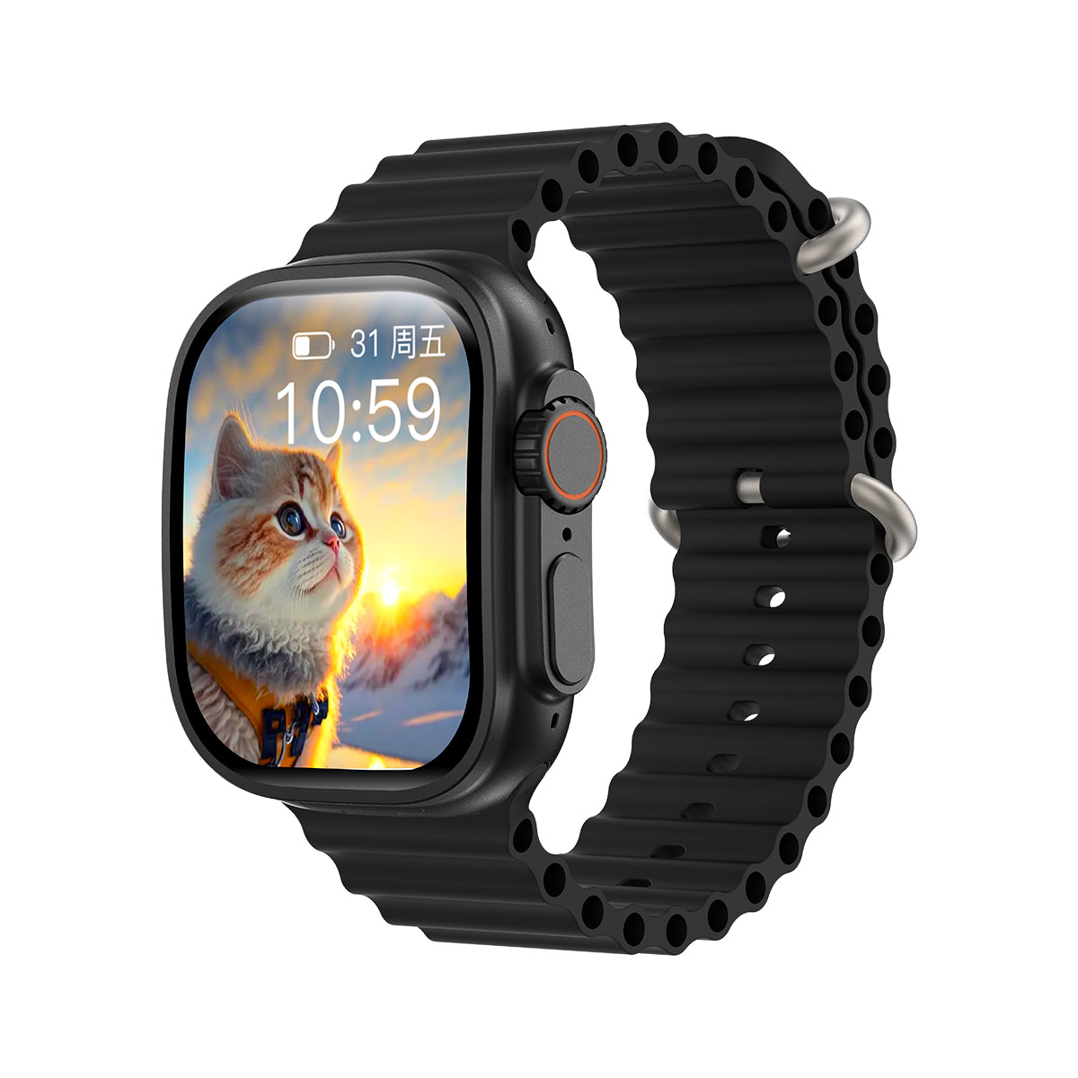 VWAR JC02 Ultra Smart Watch AMOLED Curved Screen Android System 2GB+32GB 4G WIFI GPS Camera