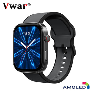 VWAR Ultra Light Smart Watch (38g) Stress PPG Blood Pressure, Intelligent exercise recognition, Men Women Fitness Tracker