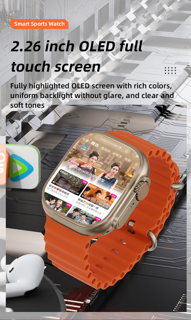 VWAR S9 Ultra 2 Android Smartwatch- Titanium alloy case with Camera, 4G Network, AMOLED Screen