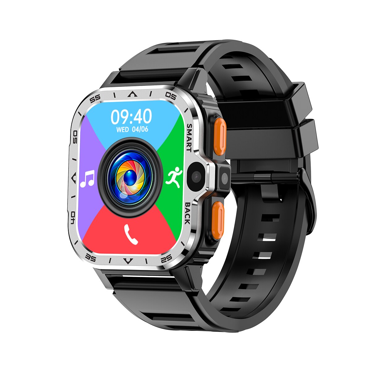 4G Android Smart Watch Men with SIM Card Wifi Dual Camera Google
