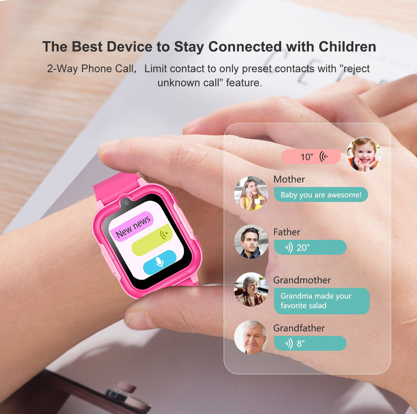 Vwar U88 Children Smart Watch 4G Network GPS Positioning SOS Video Call