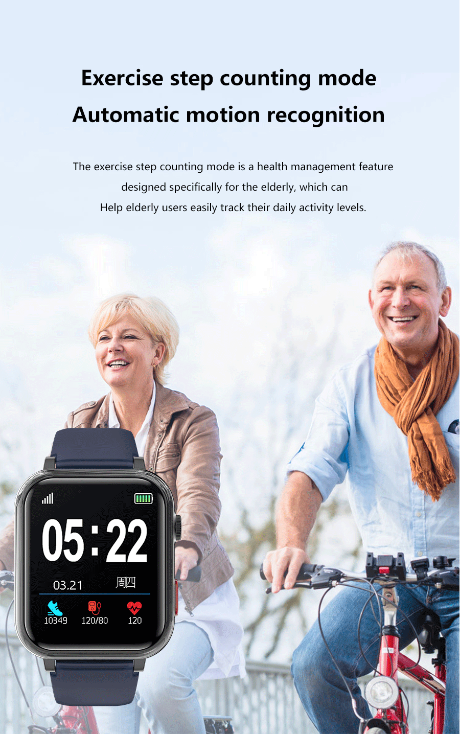 VWAR Elderly Smartwatch- Support SIM 4G Calling, SOS, GPS Positioning, health monitoring, and safety features.