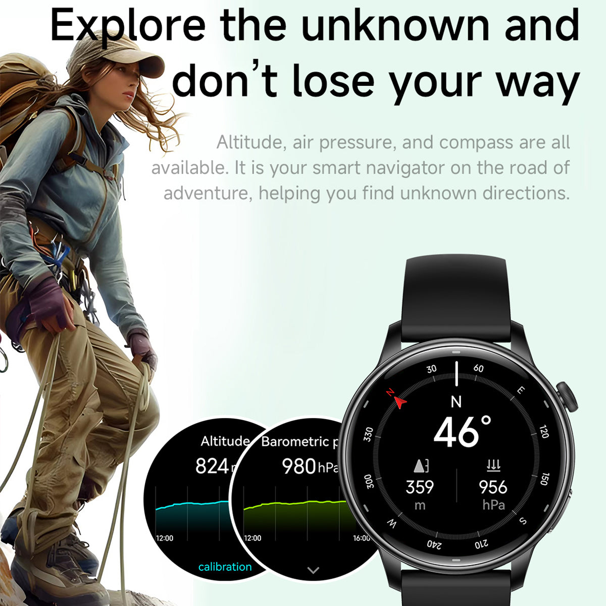 Vwar Lily 2 Women Smart Watch Built-in GPS 1.32" AMOLED Screen 30m Waterproof Bluetooth Call Fitness Watches