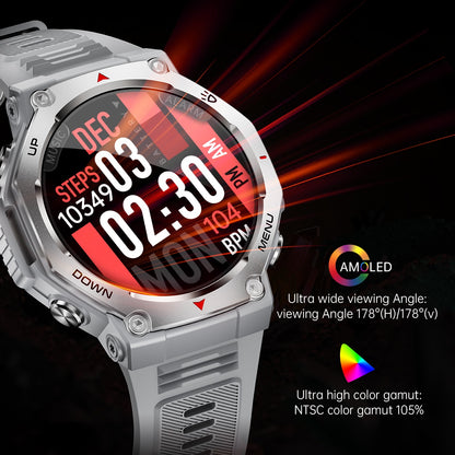 VWAR T-Rex Smart Watch with Flashlight & UV Light 5ATM Waterproof Bluetooth Call