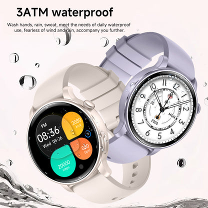 Vwar Lily 2 Women Smart Watch Built-in GPS 1.32" AMOLED Screen 30m Waterproof Bluetooth Call Fitness Watches