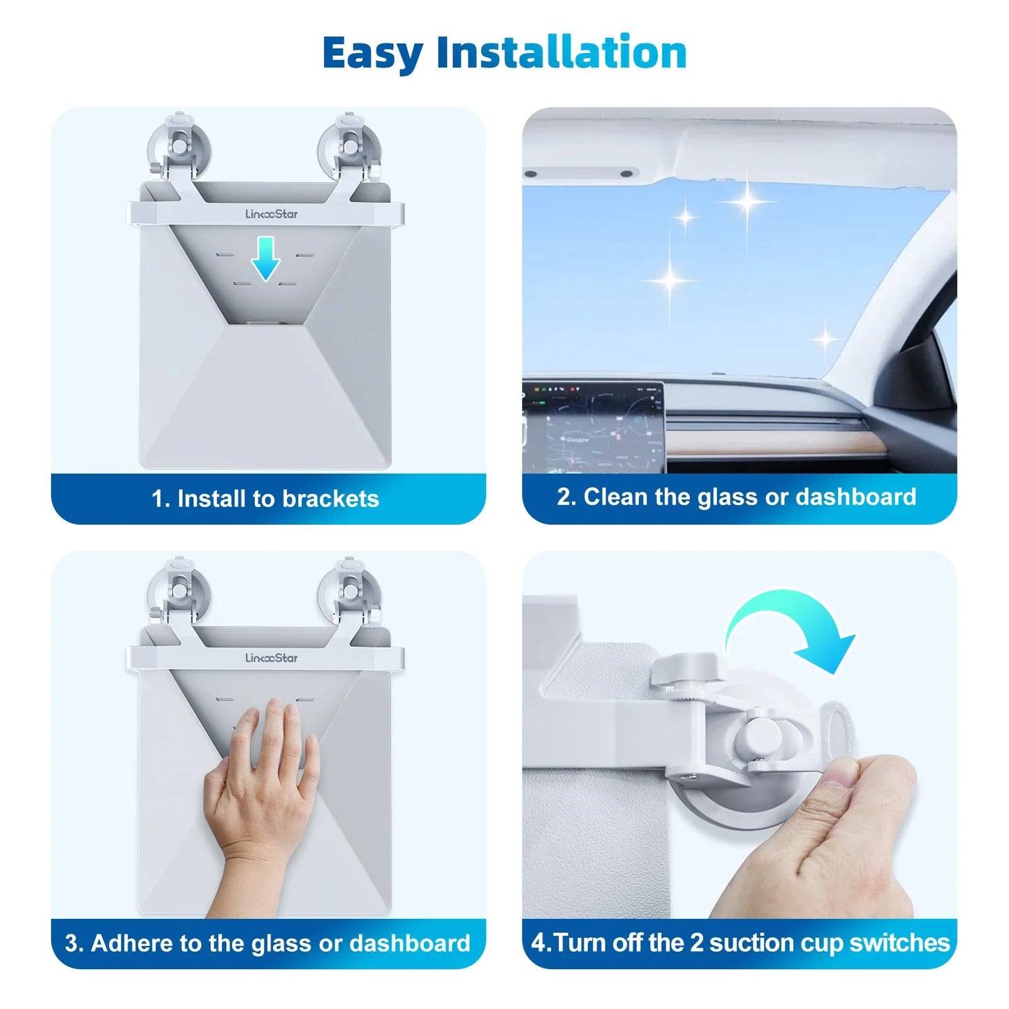 Portable for Starlink Mini Sunroof Suction Cup Mount for Suction Starlink Mini Mounting Kit for Car Sunroof/Rear Window/Front