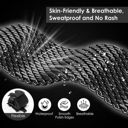 Stainless Steel Milanese Mesh Strap For Apple Watch Ultra 3 2 49mm Series 11 10 9 8 SE 46mm Parachute-style Buckle