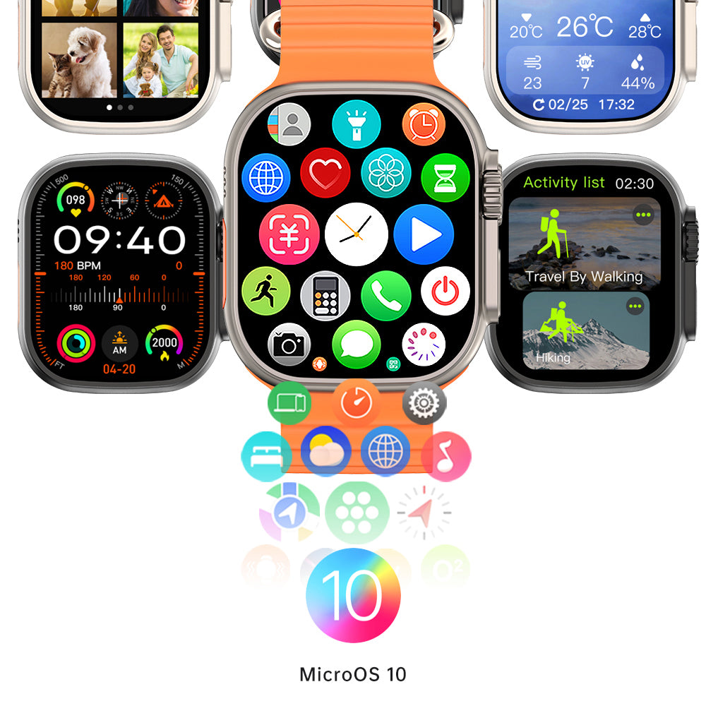 VWAR Ultra Max 4- Watch OS10, ChatGPT, AMOLED, 2GB ROM, NFC, Positioning, 49mm Ultra Smart Watch