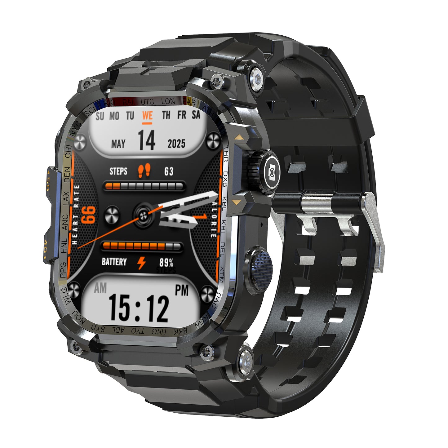 VWAR TANK Z2 Ultra Tactical 4G Smartwatch – Flashlight, AMOLED, GPS, Camera Android Smart Watch